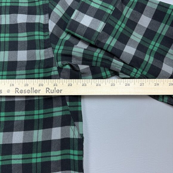 Duluth Trading Shirt Mens Medium Green Plaid Alaskan Hardgear Flannel Boars Nest - Picture 11 of 16